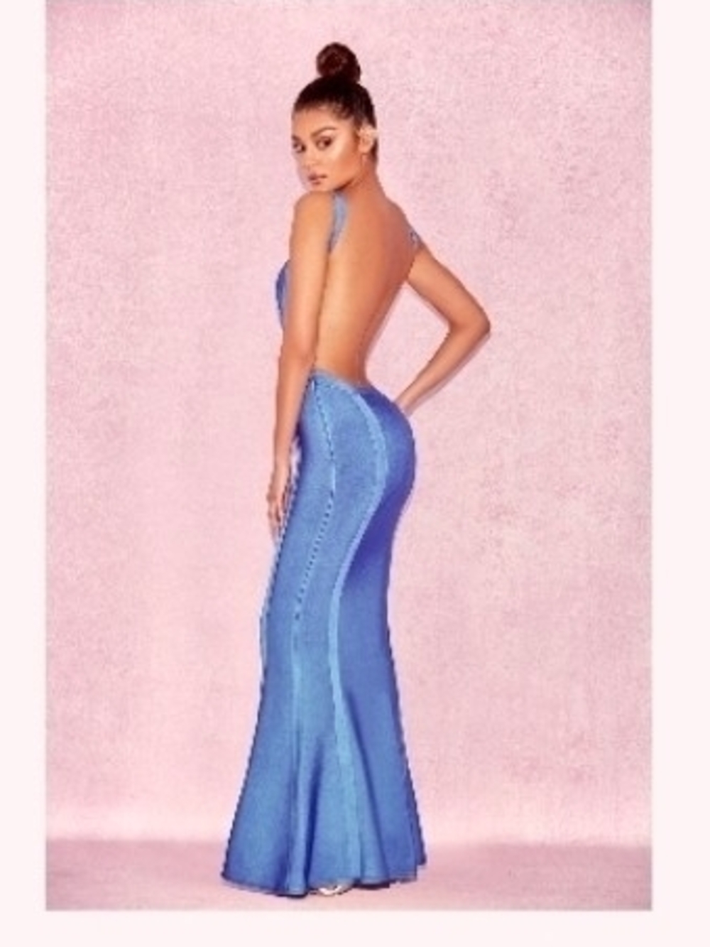 Ophelia Cornflower Blue Maxi Backless Bandage Dress House Of CB